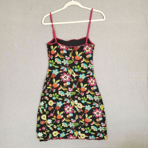 Y2K Guess Women's USA Made Printed Mesh Removal Straps Mini Dress Large - Picture 8 of 9